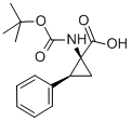 (1S,2S)-N-BOC-1-氨基-2-苯基环丙羧酸结构式