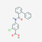 Structure of 4-[(BIPHENYL-2-YLCARBONYL)AMINO]-2-CHLOROBENZOIC ACID