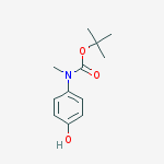 Structure of Carbamic acid, (4-hydroxyphenyl)methyl-, 1,1-dimethylethyl ester