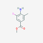 Structure of methyl 4-amino-3-iodo-5-methylbenzoate