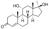 11alpha,17beta-dihydroxy-17-methylandrost-4-en-3-one结构式