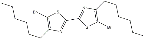 5,5'-二溴-4,4'-二己基-2,2'-联噻唑结构式