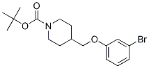 t-Butyl 4-((3-bromophenoxy)methyl)piperidine-1-carboxylate结构式