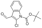 Structure of 1-BOC-2-CHLORO-3-FORMYL-INDOLE