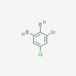 3-Bromo-5-chlorobenzene-1,2-diol结构式