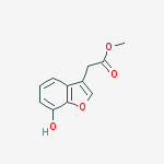 Structure of methyl 2-(7-hydroxybenzofuran-3-yl)acetate