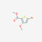 Structure of 5-bromo-3-methoxy-thiophene-2-carboxylic acid methyl ester