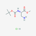 Structure of (S)-Methyl 3-aMino-2-((tert-butoxycarbonyl)aMino)propanoate hydrochloride