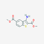 Dimethyl 3-aminobenzo[b]thiophene-2,5-dicarboxylate结构式