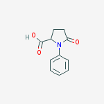 5-oxo-1-phenyl-2-pyrrolidinecarboxylic acid结构式