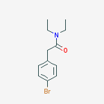 Structure of 2-(4-bromophenyl)-N,N-diethylacetamide