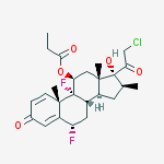 [(6s,8s,9r,10s,11s,13s,14s,16s,17r)-17-(2-chloroacetyl)-6,9-difluoro-17-hydroxy-10,13,16-trimethyl-3-oxo-6,7,8,11,12,14,15,16-octahydrocyclopenta[a]phenanthren-11-yl] Propanoate结构式