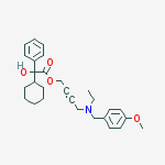 Structure of 4-[N-ETHYL-(4-METHOXYPHENYL)METHYLAMINO]-2-BUTYNYL-2-CYCLOHEXYL-2-HYDROXYBENZENE ACETATE