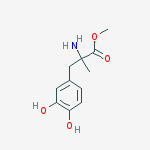 (αS)-α-Amino-α-methyl-3,4-dihydroxybenzenepropionic acid methyl ester结构式