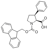 Structure of RACEMIC FMOC-CIS-3-PHENYL-PYRROLIDINE-2-CARBOXYLIC ACID