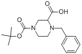 Structure of 1-BENZYL-4-BOC-PIPERAZINE-2-CARBOXYLIC ACID