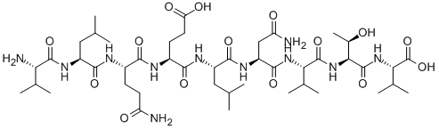 Structure of H-VAL-LEU-GLN-GLU-LEU-ASN-VAL-THR-VAL-OH