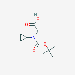 Structure of N-(TERT-BUTOXYCARBONYL)-N-CYCLOPROPYLGLYCINE