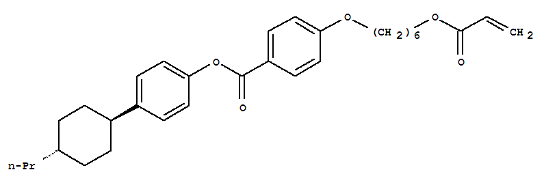 Structure of 4-(6-Acryloyloxyhexyloxy)-benzoesure (4-(trans-4-propylcyclohexyl)-phenylester)