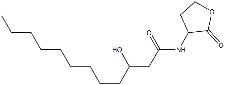 Structure of Dodecanamide, 3-?hydroxy-?N-?(tetrahydro-?2-?oxo-?3-?furanyl)?-
