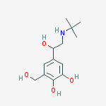 Structure of Levalbuterol Related Compound G (20 mg) (alpha[{(1,1-Dimethylethyl)amino}methyl]-4,5-dihydroxy-1,3-benzenedimethanol)