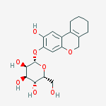 3-(BETA-D-吡喃半乳糖基氧基)-7,8,9,10-四氢-2-羟基-6H-二苯并[B,D]吡喃-6-酮结构式
