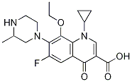 Structure of 1-cyclopropyl-8-ethoxy-6-fluoro-7-(3-methylpiperazin-1-yl)-4-oxo-1,4-dihydroquinoline-3-carboxylic acid