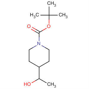 4-(1-羟基乙基)哌啶-1-甲酸叔丁酯结构式