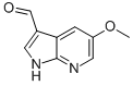 Structure of 1H-Pyrrolo[2,3-b]pyridine-3-carboxaldehyde, 5-methoxy-