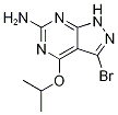 3-溴-4-(1-甲基乙氧基)-1H-吡唑并[3,4-d]吡啶-6-氨基结构式