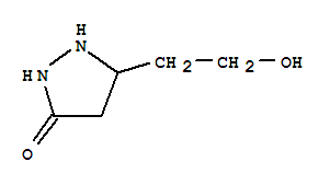 Structure of 3-Pyrazolidinone,5-(2-hydroxyethyl)-