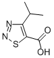 Structure of 1,2,3-Thiadiazole-5-carboxylicacid, 4-(1-methylethyl)-