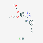 Structure of 2-[4-(3-ethynylanilino)-6-(2-methoxyethoxy)quinazolin-7-yl]oxyethanol;hydrochloride