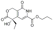(S)-4-ETHYL-4-HYDROXY-3,8-DIOXO-3,4,7,8-TETRAHYDRO-1H-PYRANO[3,4-C]PYRIDINE-6-CARBOXYLIC ACID PROPYL ESTER结构式