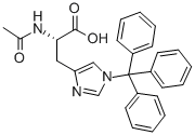N-乙酰基-N-三苯甲基-L-组氨酸 的化学结构式