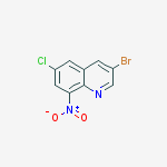 Structure of 3-Bromo-6-chloro-8-nitroquinoline