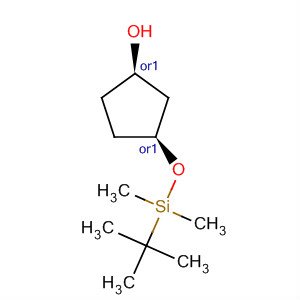 Structure of Cyclopentanol, 3-[[(1,1-dimethylethyl)dimethylsilyl]oxy]-, (1R,3S)-rel-