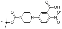 Structure of 1-N-BOC-4-(3-CARBOXY-4-NITROPHENYL)PIPERAZINE