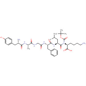 L-Lysine,N-[(1,1-dimethylethoxy)carbonyl]-L-tyrosyl-D-alanylglycyl-L-phenylalanyl-L-leucyl-结构式
