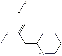 Structure of Piperidin-2-yl-acetic acid methyl ester, hydrochloride