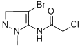 Structure of N-(4-BROMO-1-METHYL-1H-PYRAZOL-5-YL)-2-CHLOROACETAMIDE, TECH