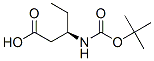 Structure of Pentanoic acid,3-[[(1,1-dimethylethoxy)carbonyl]amino]-, (3R)-