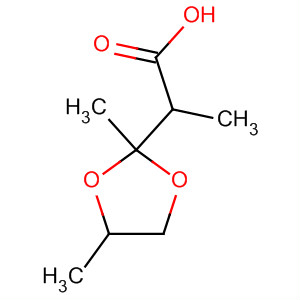 Structure of 1,3-Dioxolane-2-propanoic acid, 2,4-dimethyl-