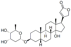 Structure of (5beta)-3beta-[(2,6-dideoxy-beta-D-ribo-hexopyranosyl)oxy]-14-hydroxycard-20(22)-enolide