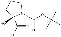 Structure of (2S,3S)-1-(tert-Butoxycarbonyl)-3-hydroxypyrrolidine-2-carboxylic acid methyl ester