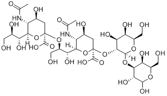 Structure of ALPHA-NEU5AC-[2->8]-ALPHA-NEU5AC-[2->3]-BETA-D-GAL-[1->4]-D-GLC SODIUM SALT