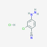 Structure of 2-chloro-4-hydrazinylbenzonitrile;hydrochloride