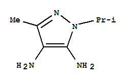 Structure of 1H-Pyrazole-4,5-diamine,3-methyl-1-(1-methylethyl)-
