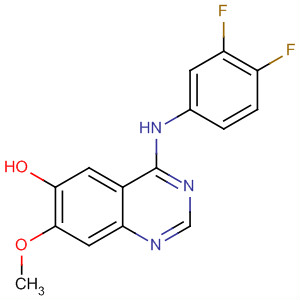Structure of 6-Quinazolinol, 4-[(3,4-difluorophenyl)amino]-7-methoxy-