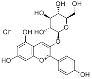 Structure of PELARGONIDIN-3-GLUCOSIDE CHLORIDE